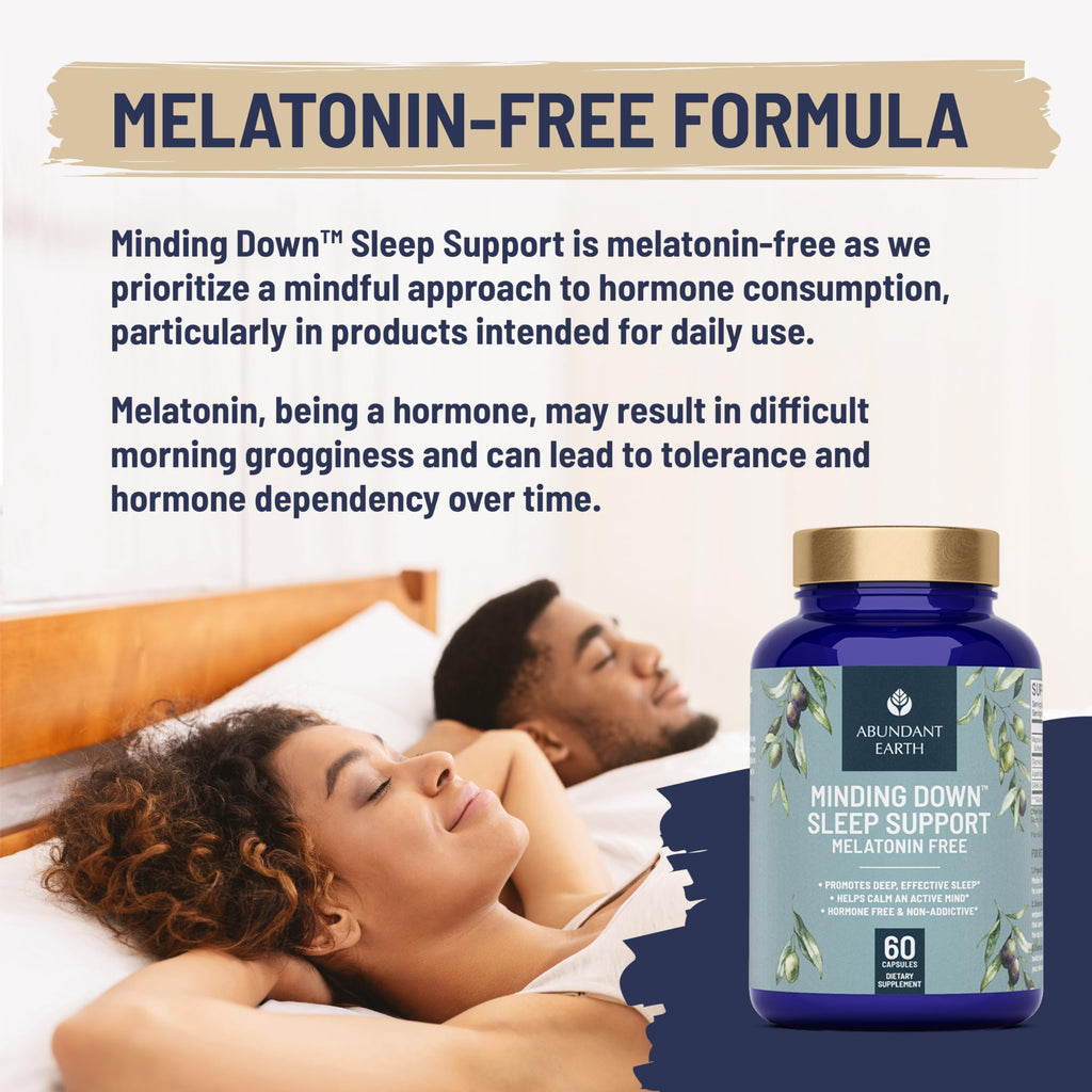 Abundant Earth Minding Down Sleep Aid for Adults - No Melatonin, Max Strength Magnesium & GABA