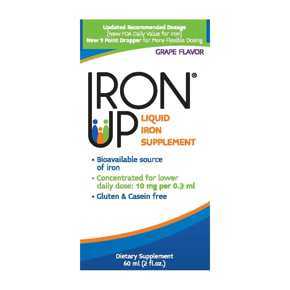A.C. Grace Iron Up – Liquid Iron Supplement with Grape Flavor, 2 fl oz (60 ml)