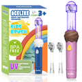 Acelike UV Self-Clean Kids Electric Toothbrush Pink | 4 Modes, 2-Min Timer, Soft Silicone Grip