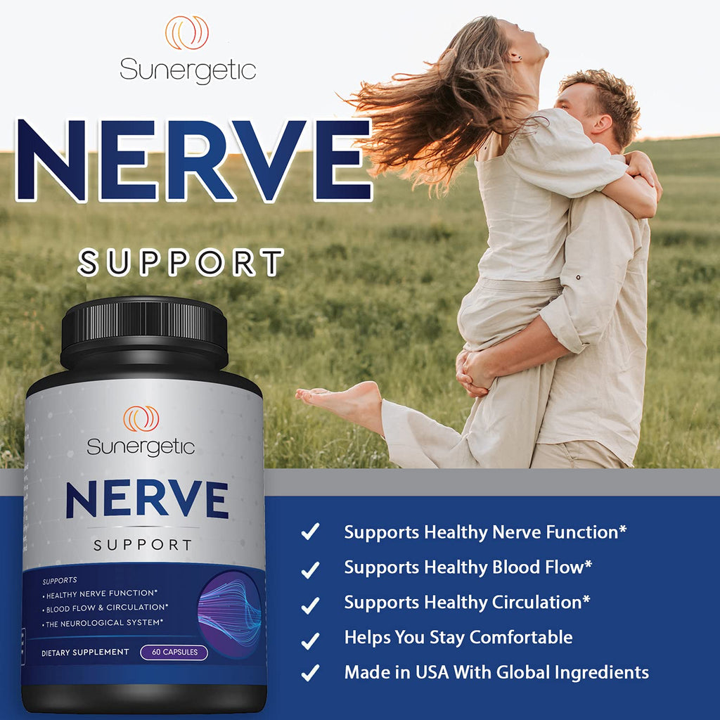 Premium Nerve Support Supplement - ALA 600 mg, Acetyl-L-Carnitine & Benfotiamine | 60 Capsules