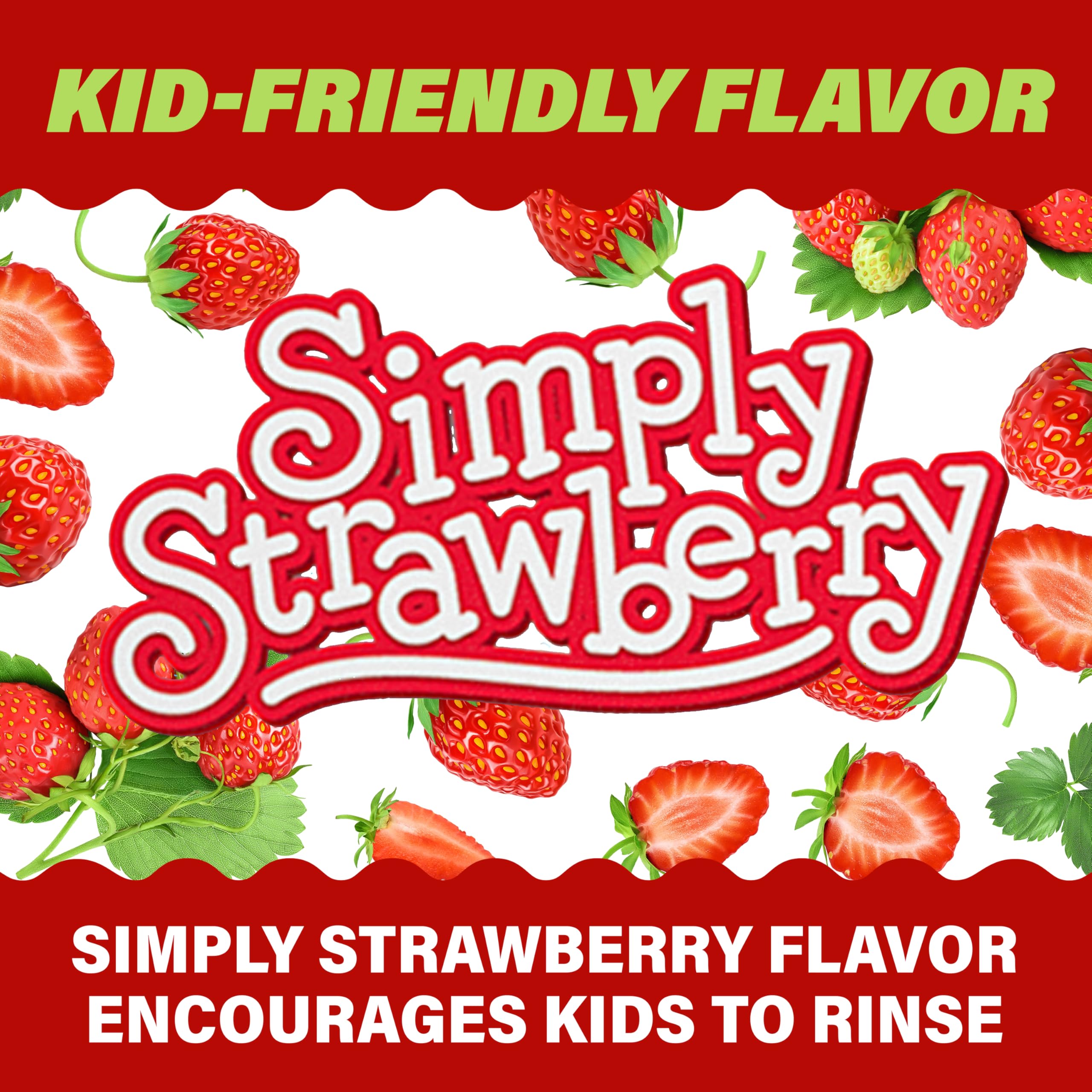 ACT Kids Anticavity Fluoride Mouthwash, Simply Strawberry, 16.9 fl oz Pack of 3