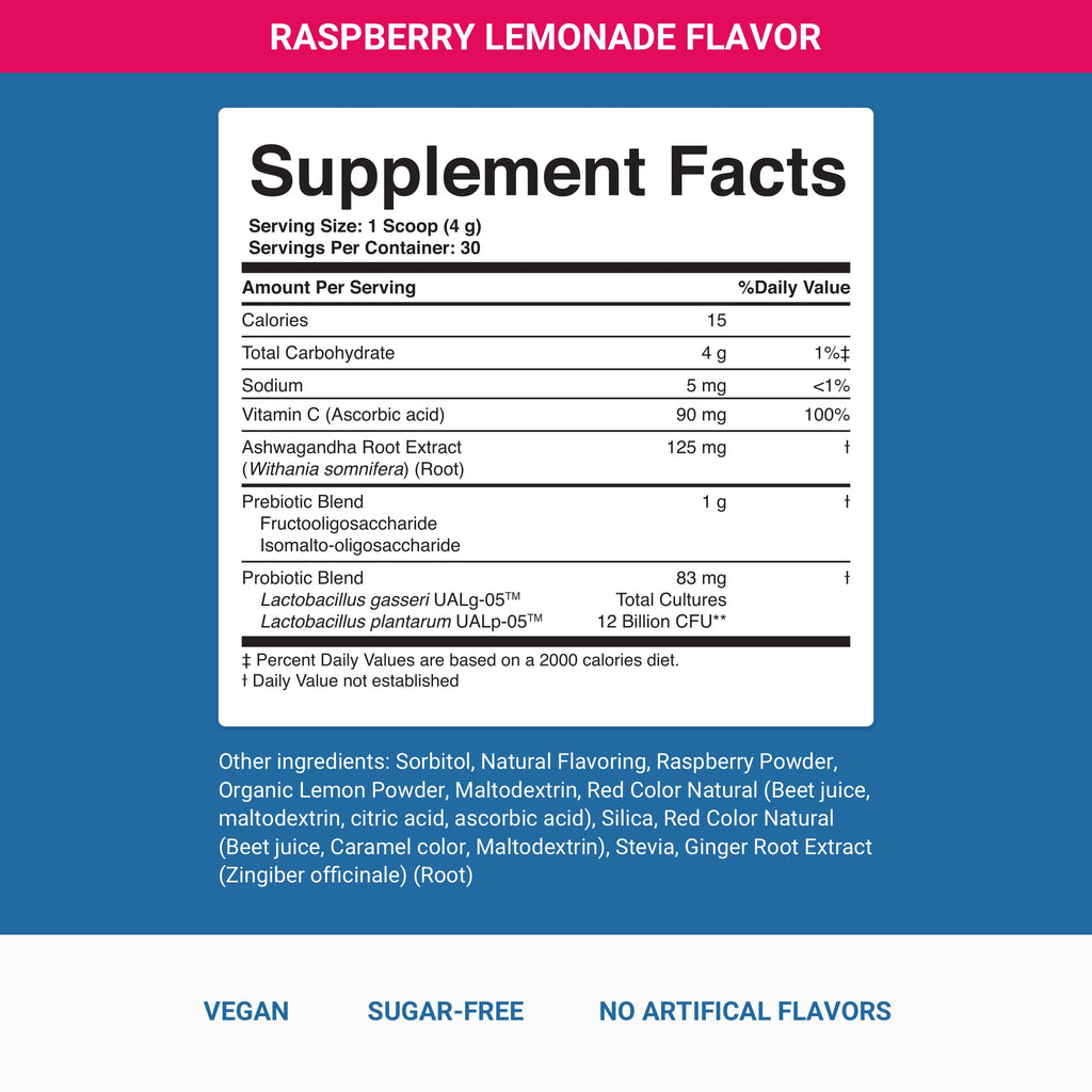 Nighttime Complete by ActivatedYou – Raspberry Lemonade with Ashwagandha, Prebiotics & Probiotics