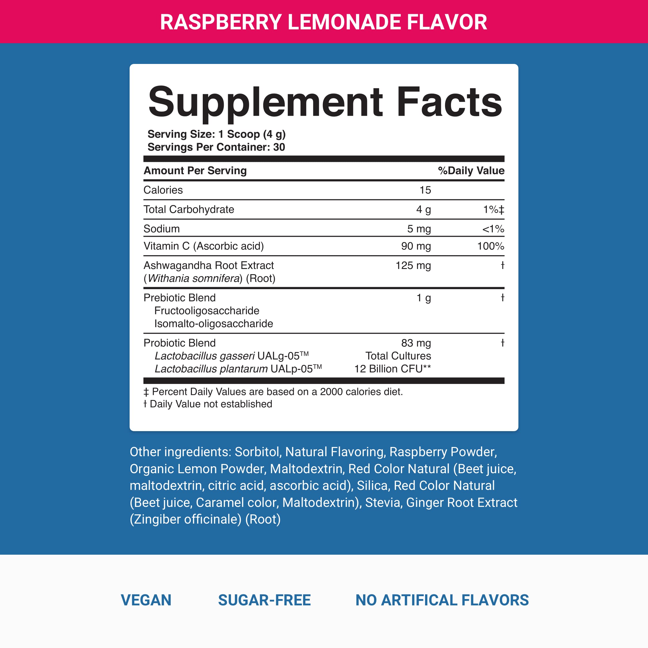 Nighttime Complete by ActivatedYou – Raspberry Lemonade with Ashwagandha, Prebiotics & Probiotics