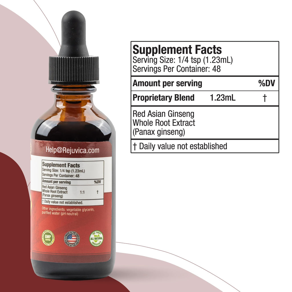 Active Ginseng Korean Red Panax Ginseng - 2x Absorption Liquid for Energy