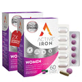 ActiveIron Iron + Multivitamin for Women – Gentle 25mg Iron, Non-Constipating | 60 Capsules + 60 Tablets