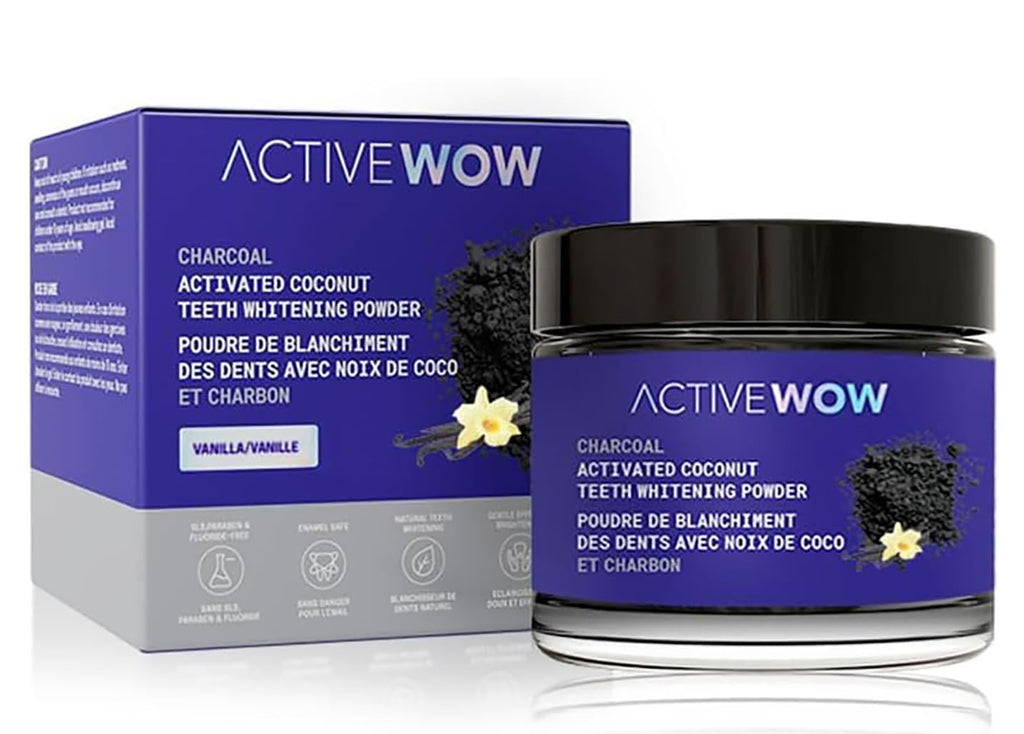 Active Wow Coconut Powder Toothpaste – Whitening, Fluoride-Free, Vanilla Flavor
