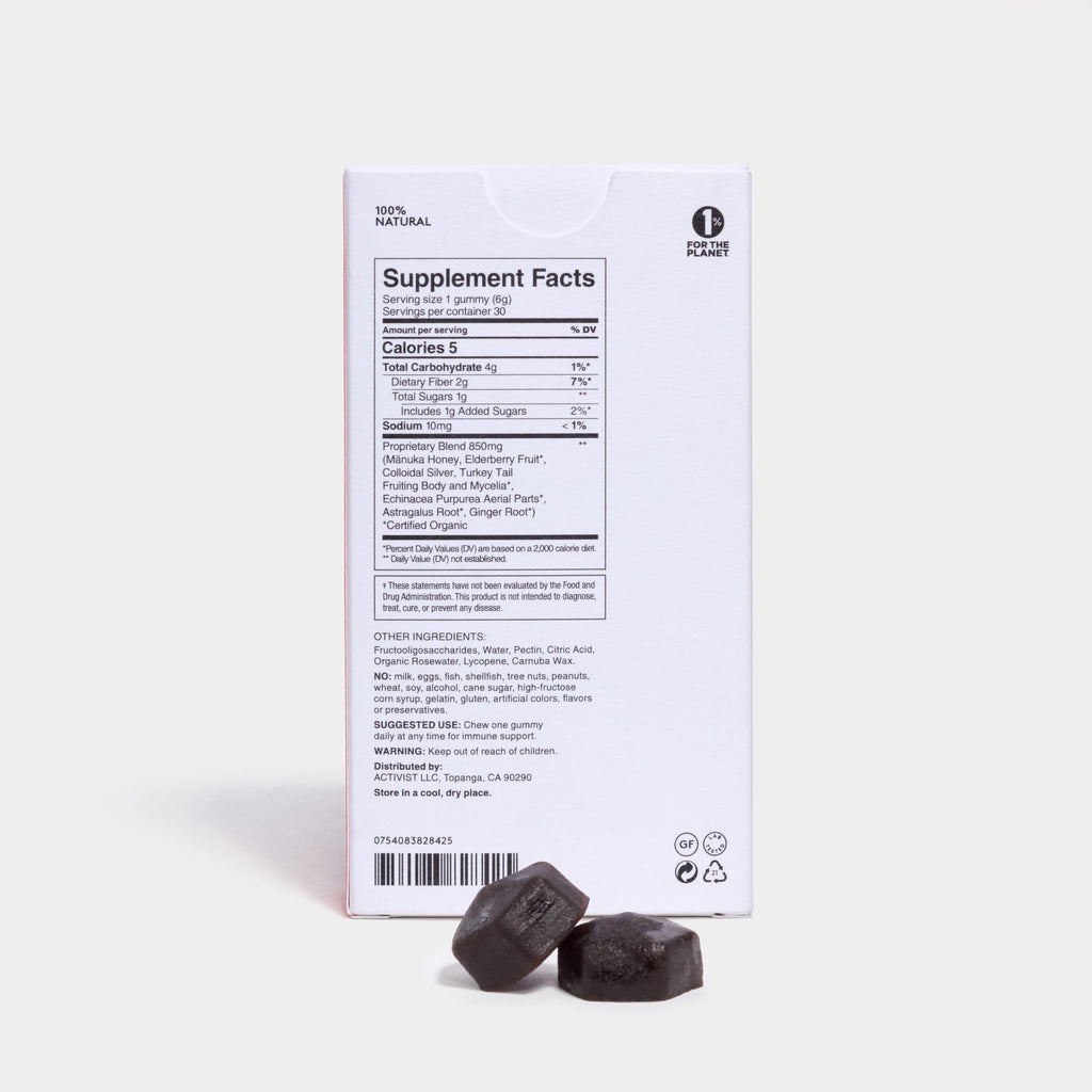 ACTIVIST Manuka Immune Gummies | Raw Mānuka Honey 850+MGO | Gluten-Free | 30 Gummies