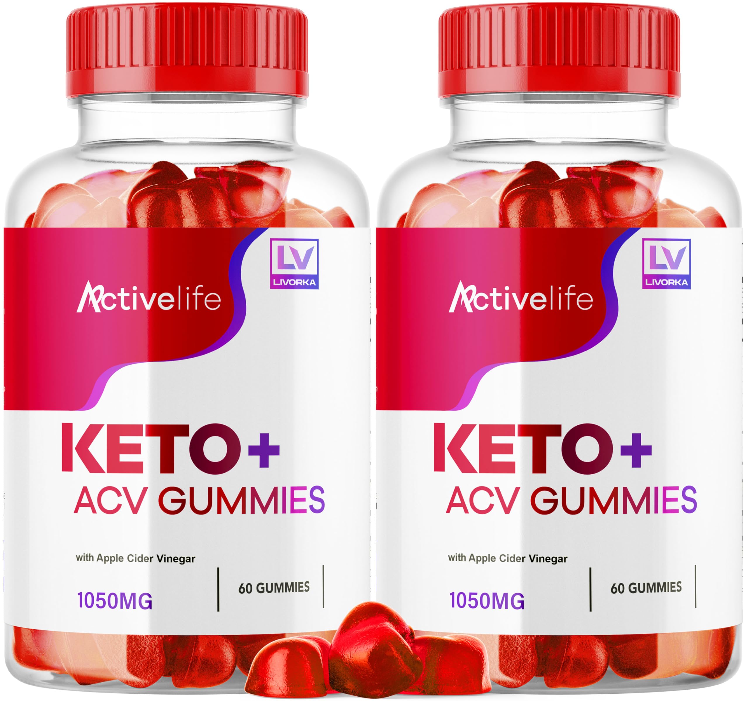 (2 Pack) ActivLife Keto ACV Gummies - Advanced Weight Loss