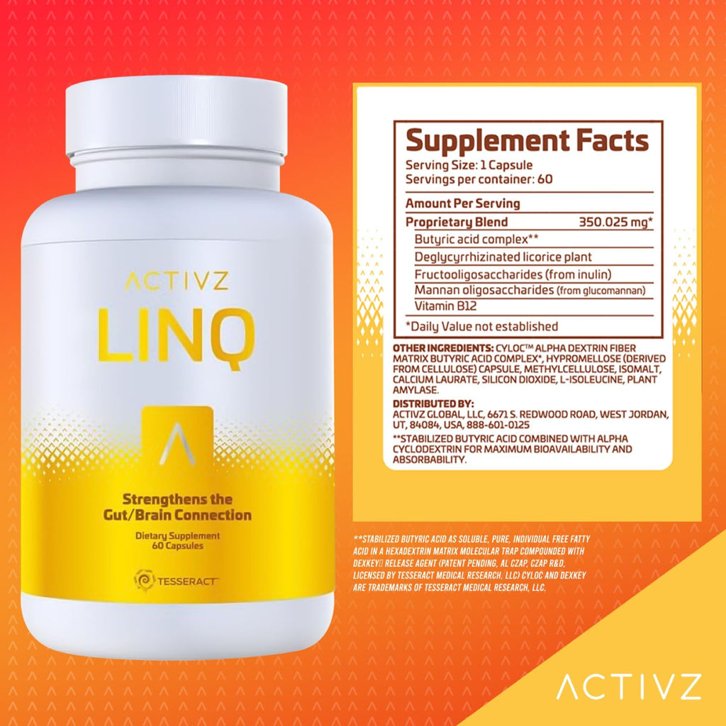 ACTIVZ LINQ Epigenetic Formula for Brain, Gut, Skin & Immunity - 60 Caps