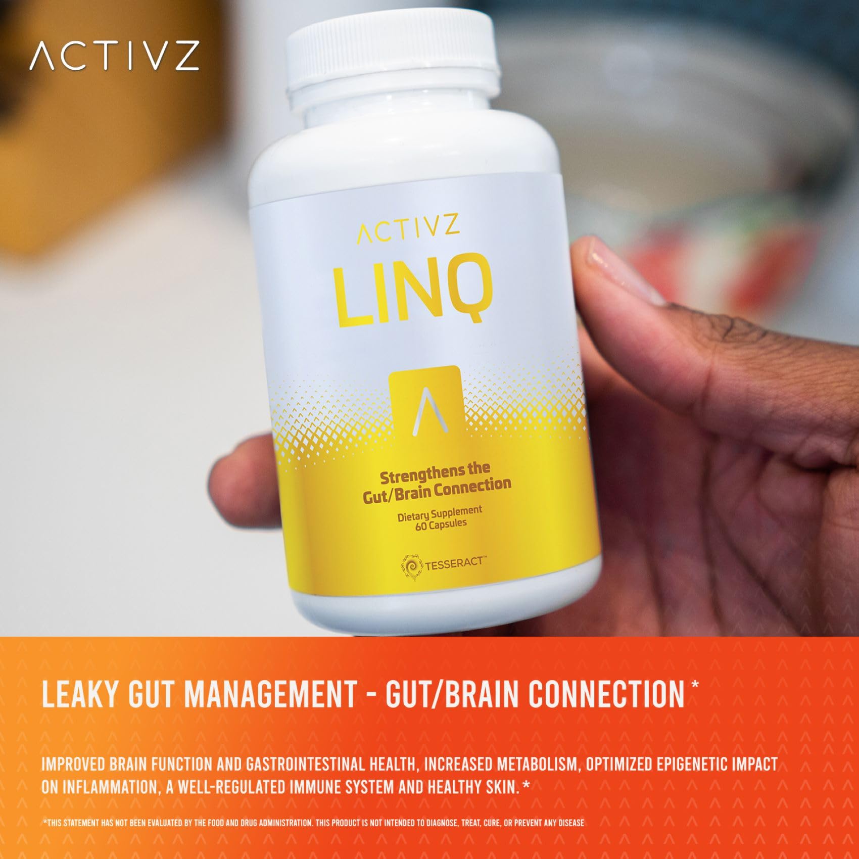 ACTIVZ LINQ Epigenetic Formula for Brain, Gut, Skin & Immunity - 60 Caps