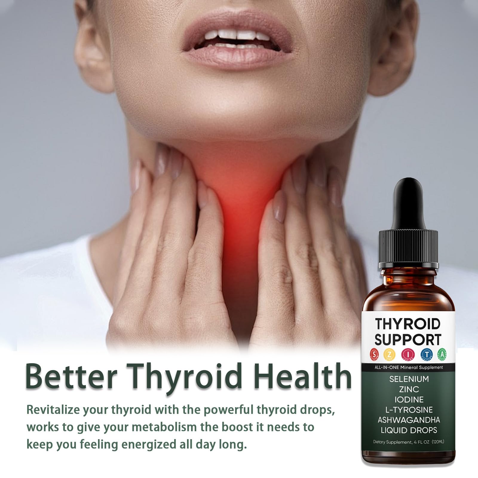 Actora Thyroid Support Liquid Drops – Berry Drop for Hormone Balance & Energy 120ml