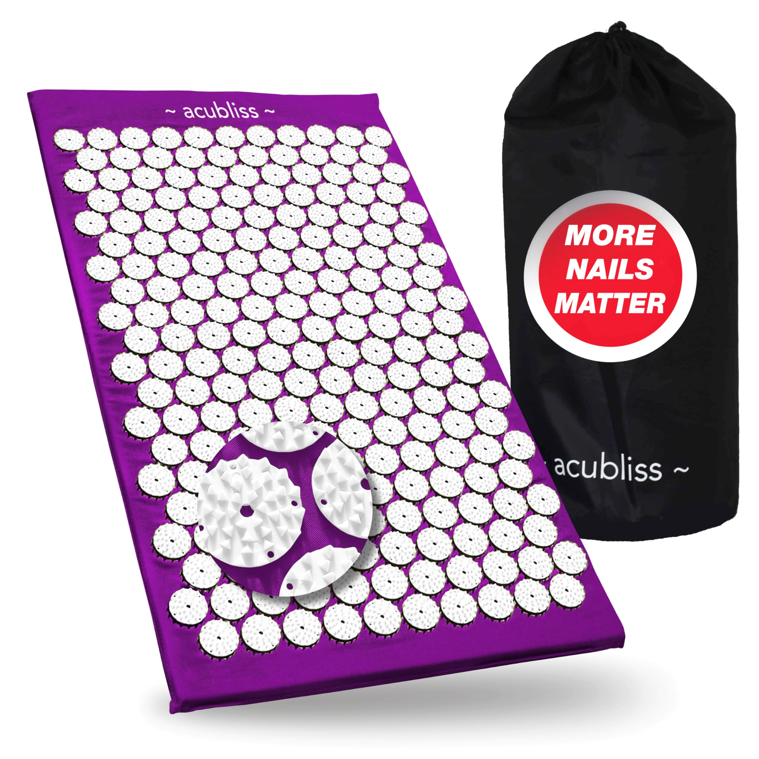 Acubliss Premium Acupressure Mat – 8358 Points, Purple (26x16x1)