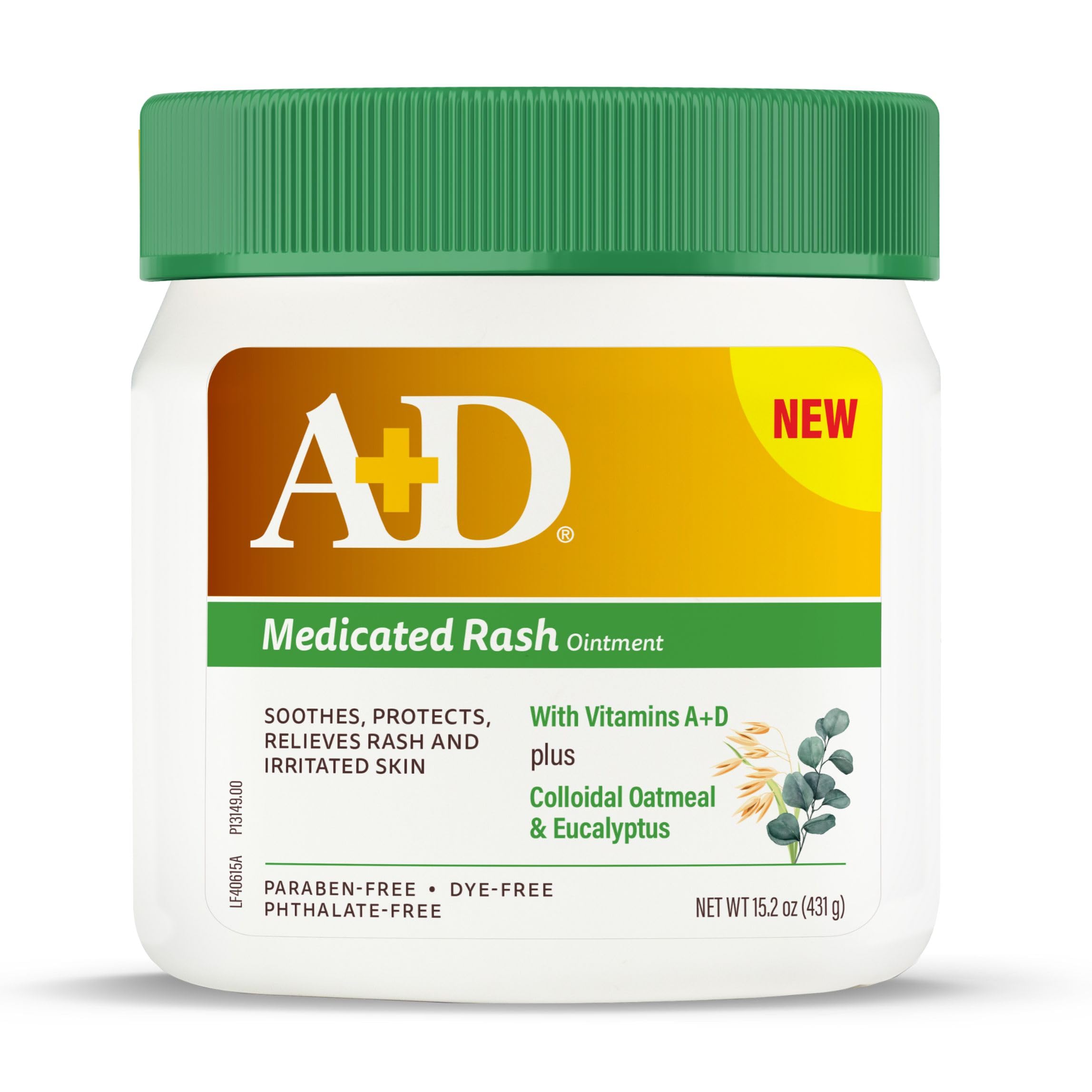 A+D Medicated Rash Ointment 15.2 oz – Soothes Poison Ivy, Eczema, Beard & Bikini Rash, Dry Skin
