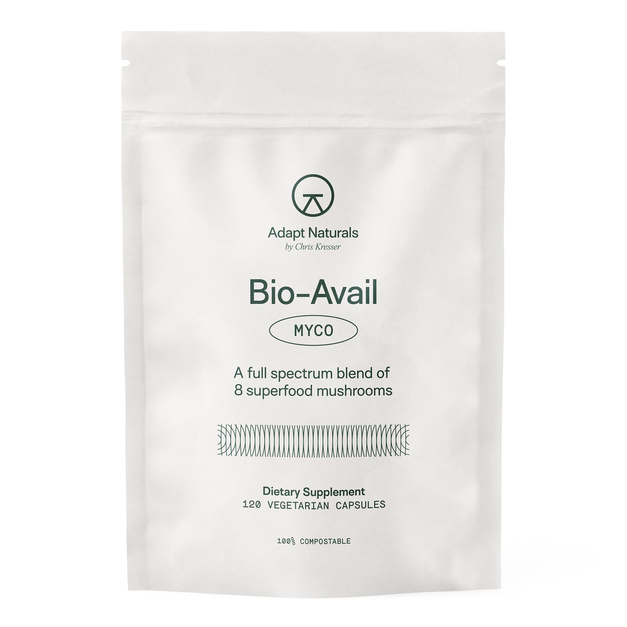 Adapt Naturals Bio-Avail Myco – 8-in-1 Bioavailable Mushroom Supplement | 120 Capsules
