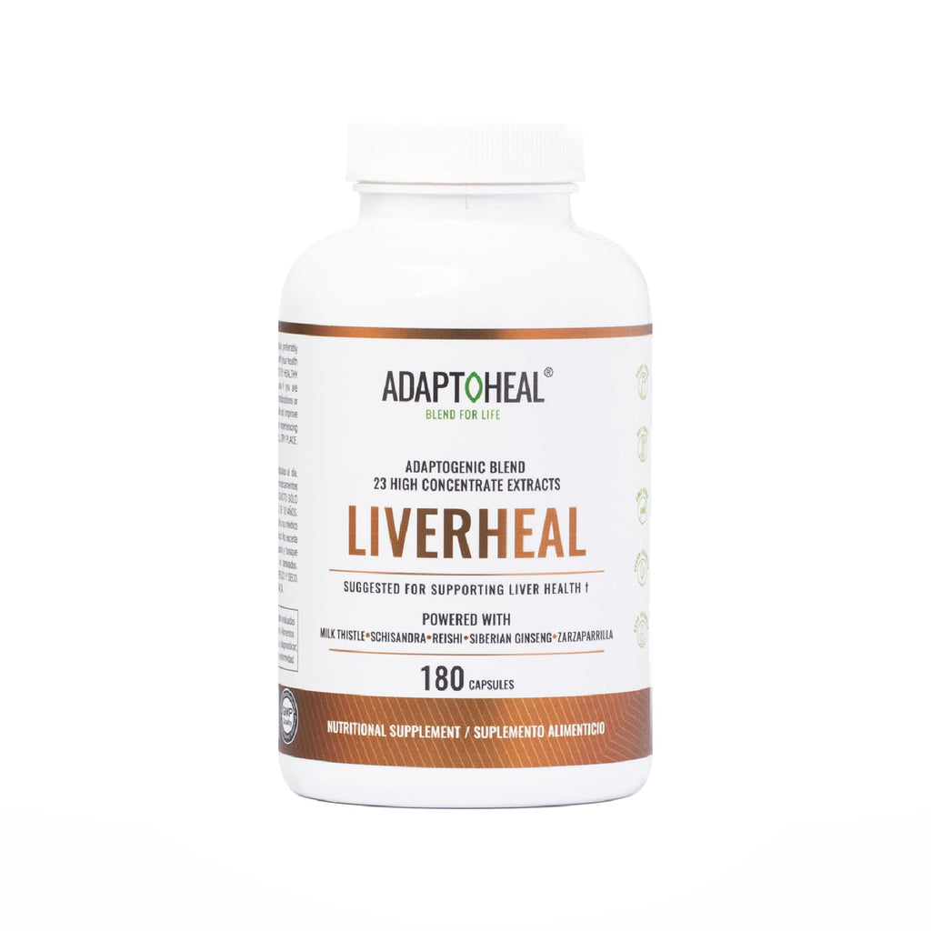 ADAPTOHEAL Milk Thistle, Turmeric & Astragalus Complex – Liverheal Detox Formula with Artichoke & Schisandra (180 Capsules)