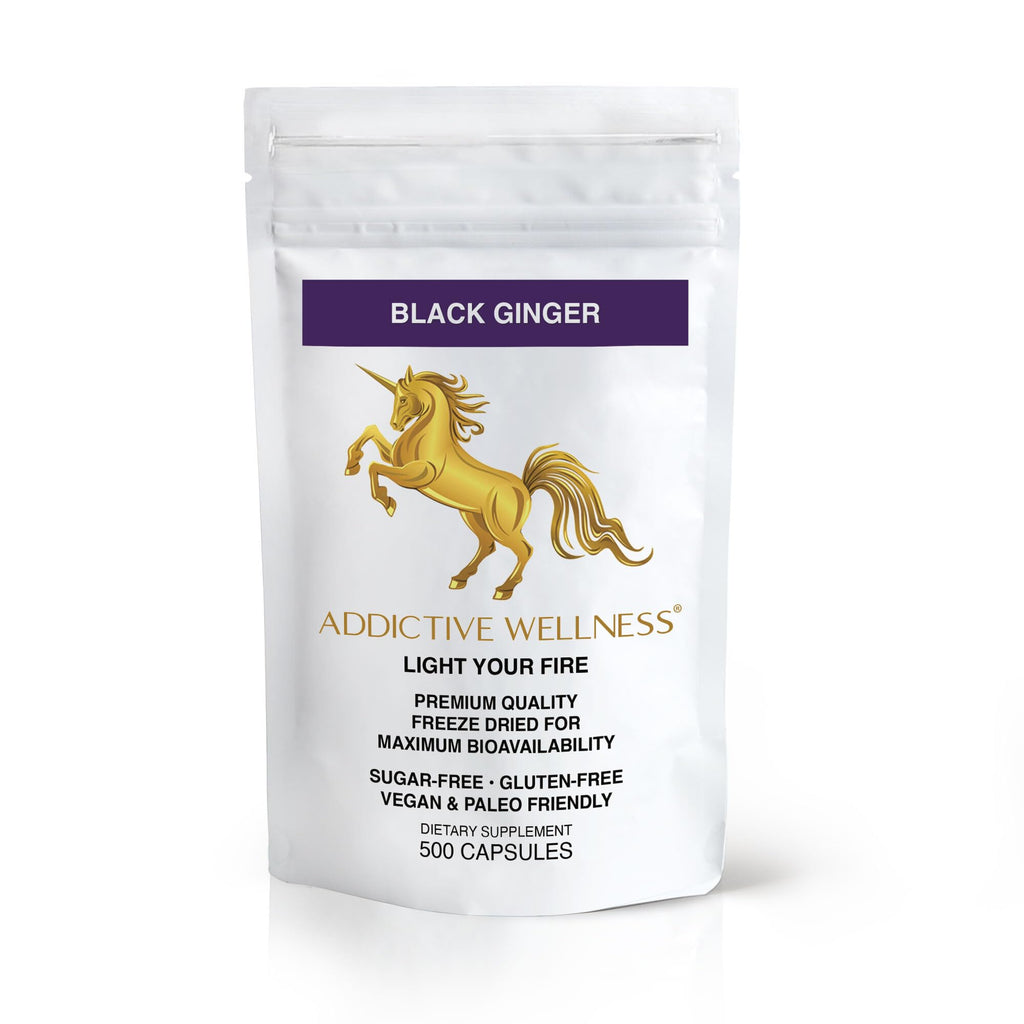Addictive Wellness Black Ginger Capsules 450mg — Energy, Endurance & Metabolism