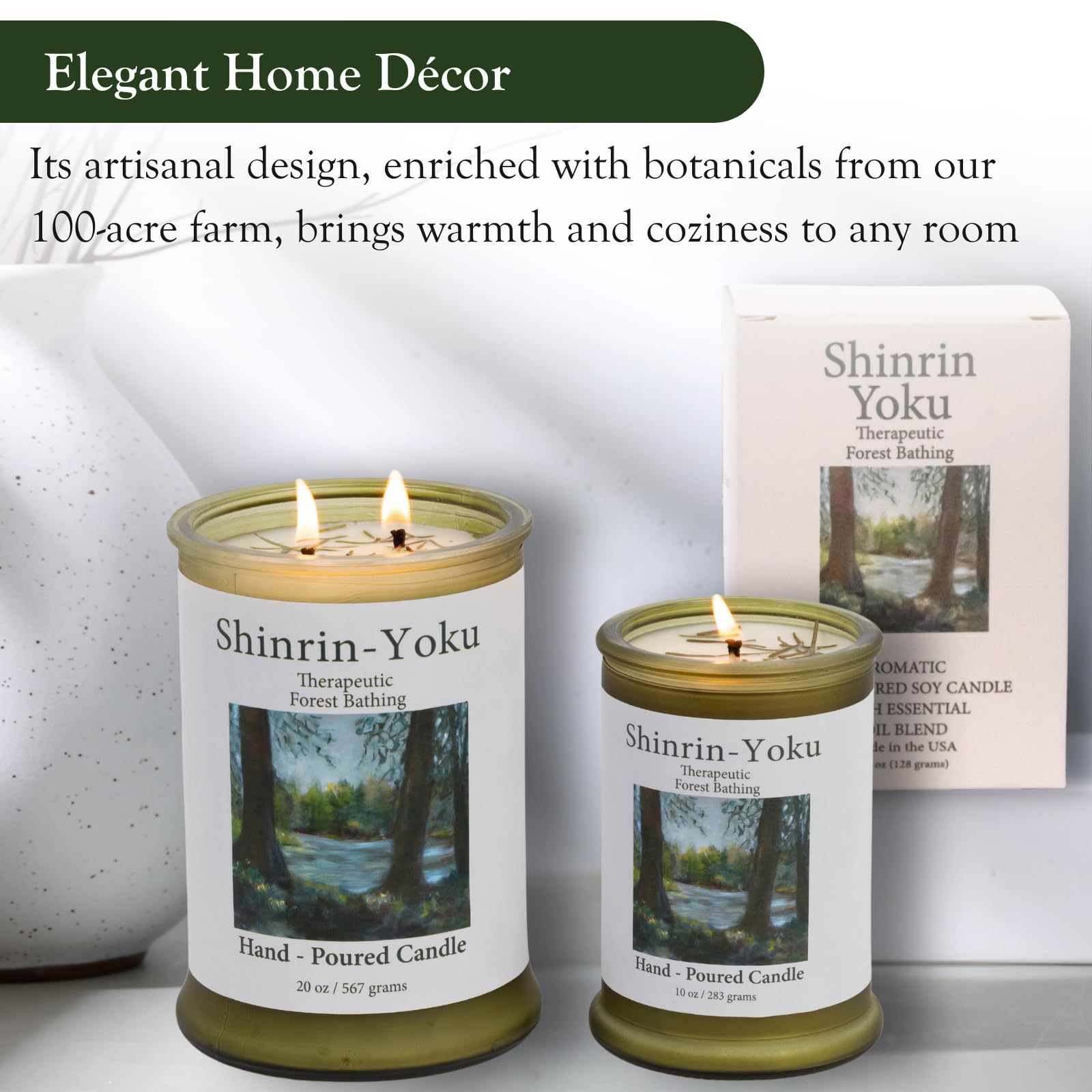 ADK Shinrin Yoku Scented Candle – 10 oz Soy Wax, Made in USA | Adirondack Fragrance & Flavor Farm