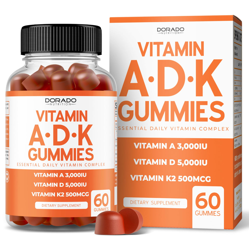 ADK Gummies D3 K2 – Raspberry 60-Count Sugar Free (10k/5k IU)