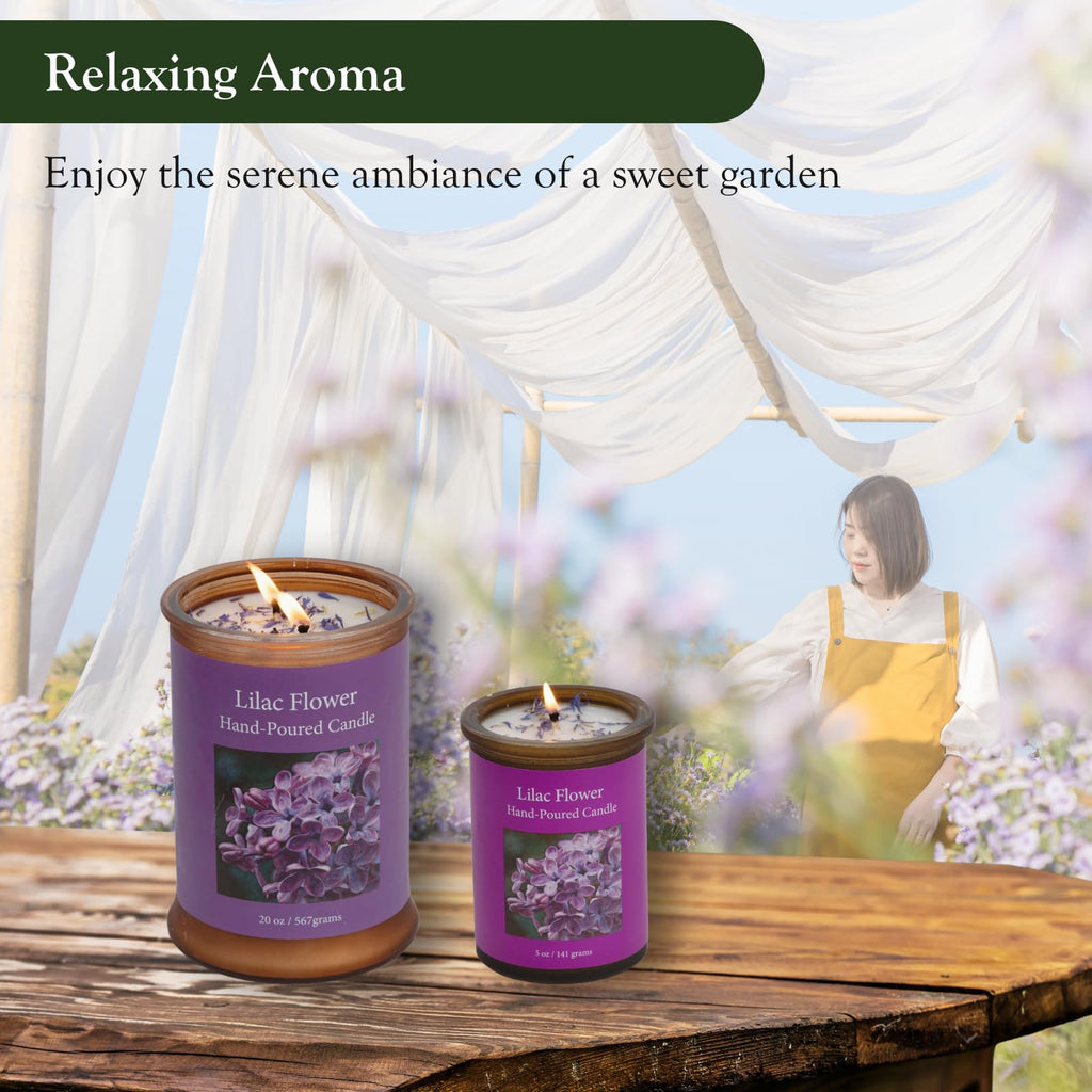 ADK Lilac Scented Candle – 10 oz Natural Soy Wax, Poured in the USA