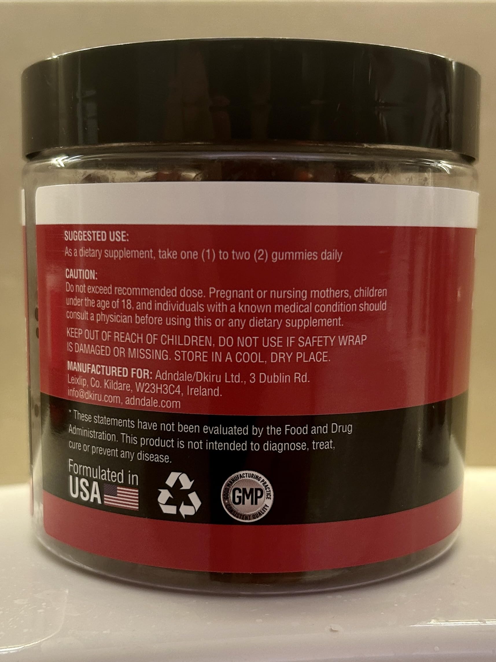 Adndale 90ct 15-in-1 Magnesium Glycinate Gummies (400 mg/serv) – with Magnesium Malate, Ashwagandha, Tart Cherry, Zinc & Vitamins K2 & D3