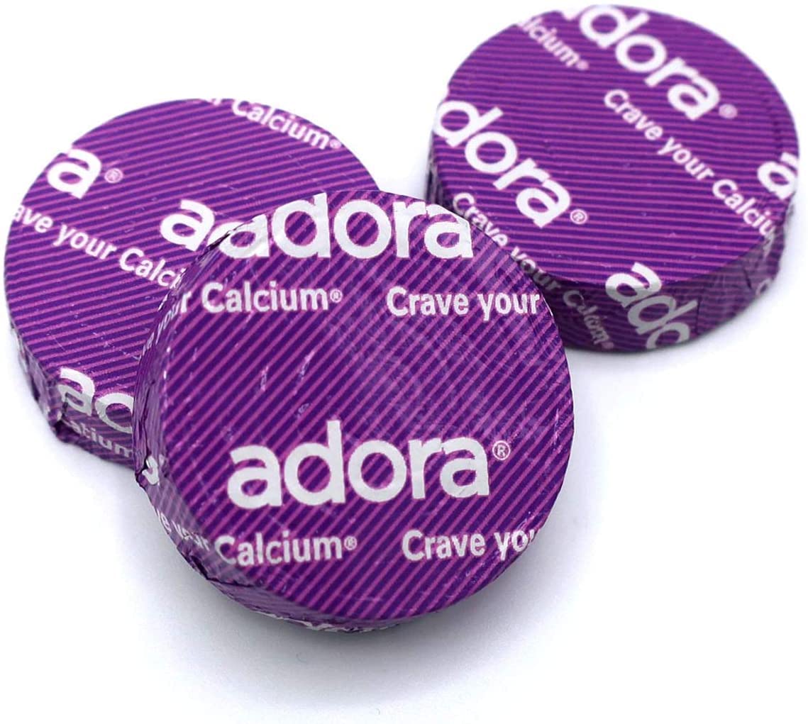 Adora Calcium Supplement – Fairtrade Dark Chocolate, Pack of 12 - 30 ct