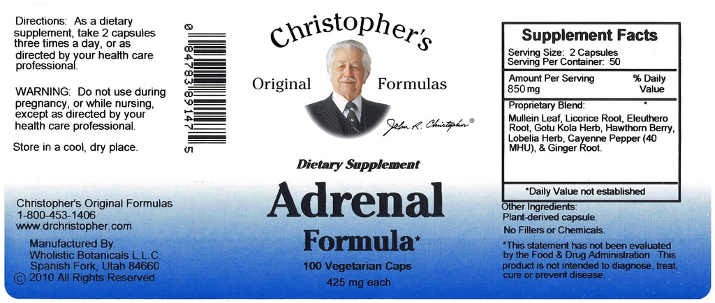 Christopher's Original Formulas Adrenal Formula – Stress & Adrenal Health