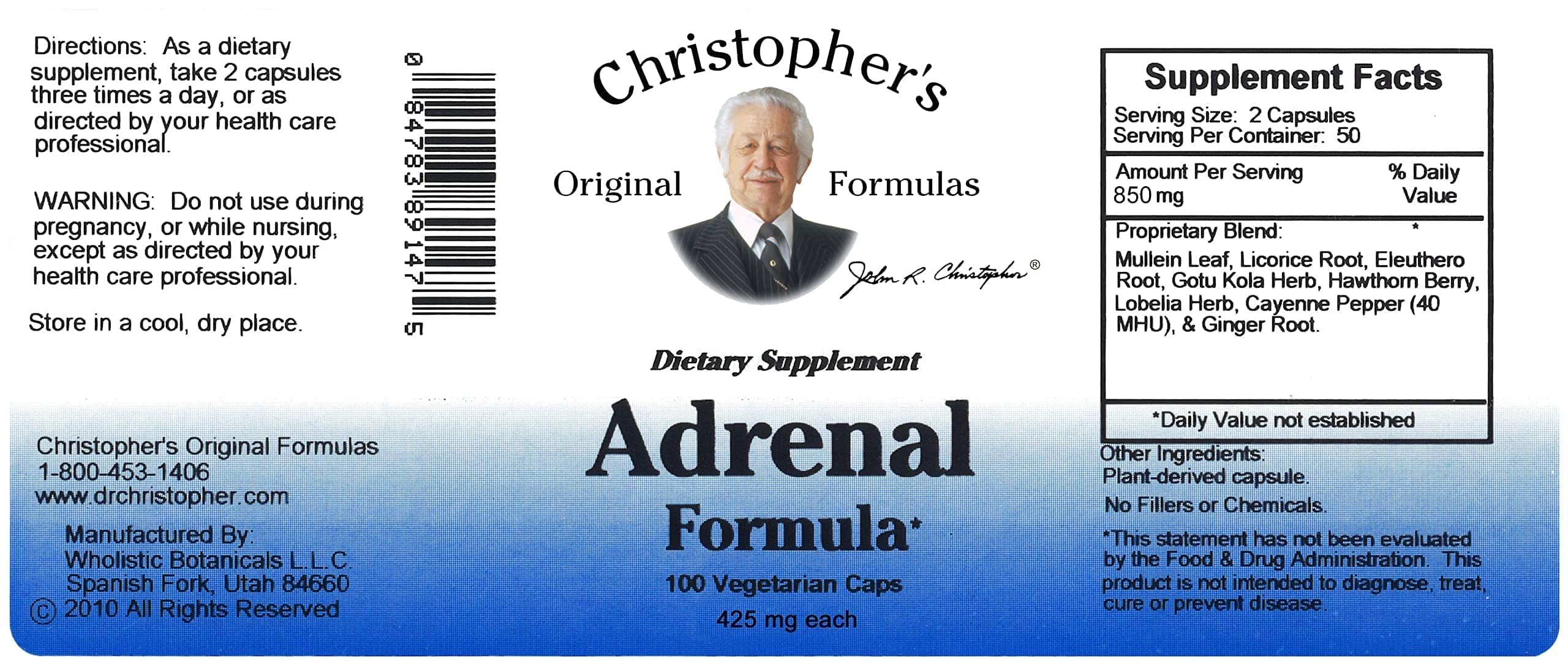 Christopher's Original Formulas Adrenal Formula – Stress & Adrenal Health