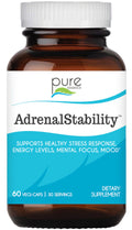Adrenal Stability by Pure Essence – Adrenal Fatigue Support with Ashwagandha & Holy Basil (60 Caps)