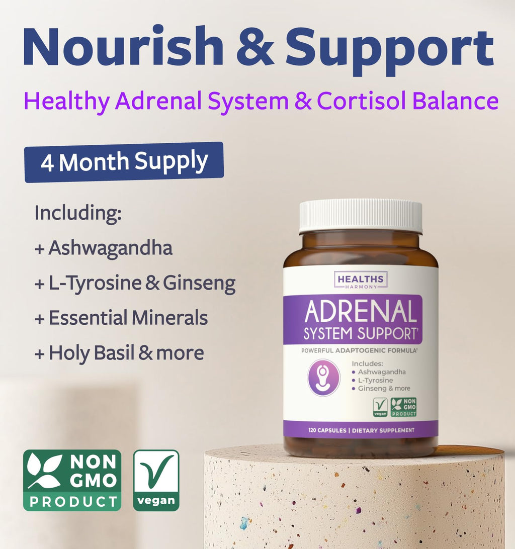 Adrenal Support & Cortisol Manager (Non-GMO) – 120 Capsules