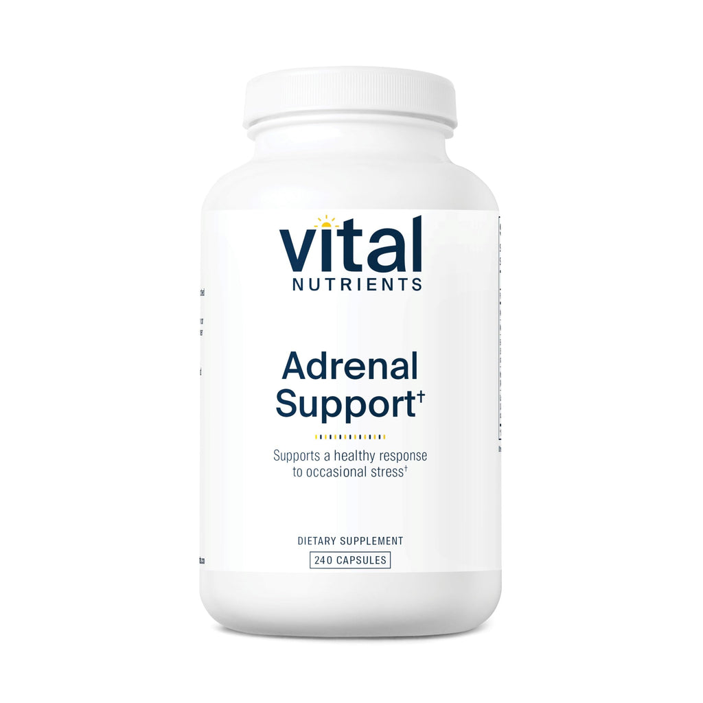 Vital Nutrients Adrenal Support - Stress Response & Energy Support, Gluten Free, 240 Capsules
