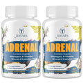 Tervaies Adrenal Support Adaptogen Supplements – Rhodiola, Ashwagandha, Holy Basil & Eleuthero | 120 Vegan Tablets