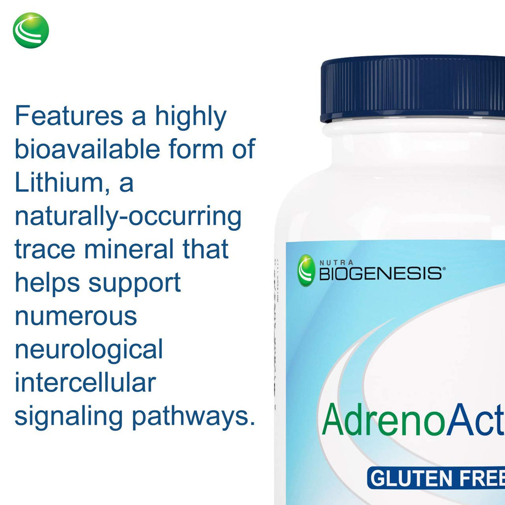 Nutra BioGenesis AdrenoActive - Supports Healthy Stress Response | Gluten Free - 60 Capsules