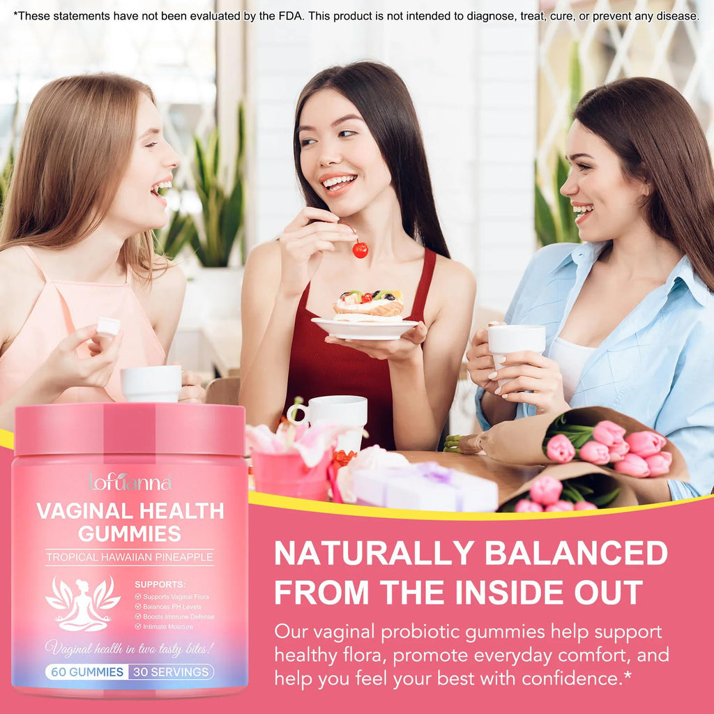 ADSBJUX Vaginal Probiotics Pineapple Gummies for Women – pH Balance