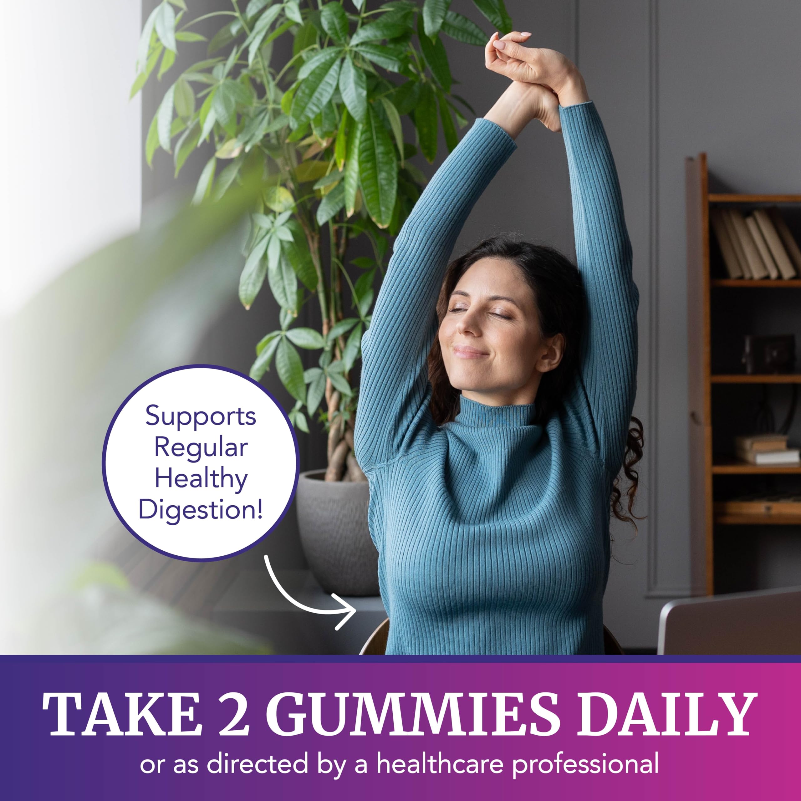 Magnesium Citrate Gummies – Extra Strength, Calm & Digestion | Vegan, Non-GMO | Raspberry 60 Ct