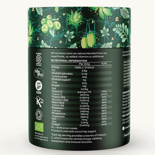 Aduna Organic Super Greens Blend | 100% Natural Superfood Powder for Immune Support & Energy | Vegan Stir-In Powder 250g