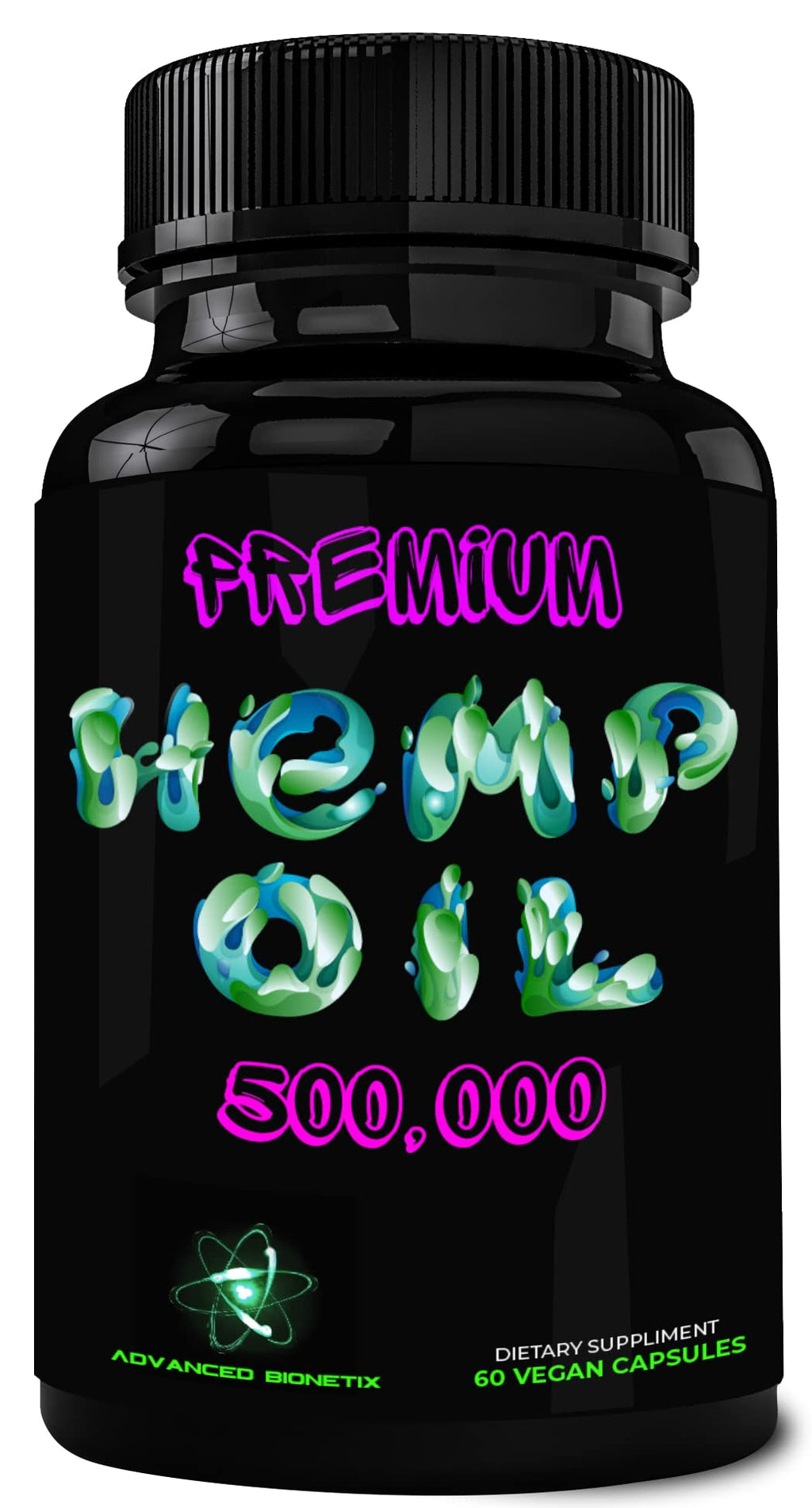 Advanced Bionetix True Hemp Oil 500,00 – Hemp Oil Capsules for Body Aches, Calm & Mood Support