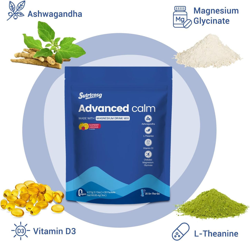 Advanced Calm Cortisol-Drinking Mix with Magnesium Glycinate & L-Theanine