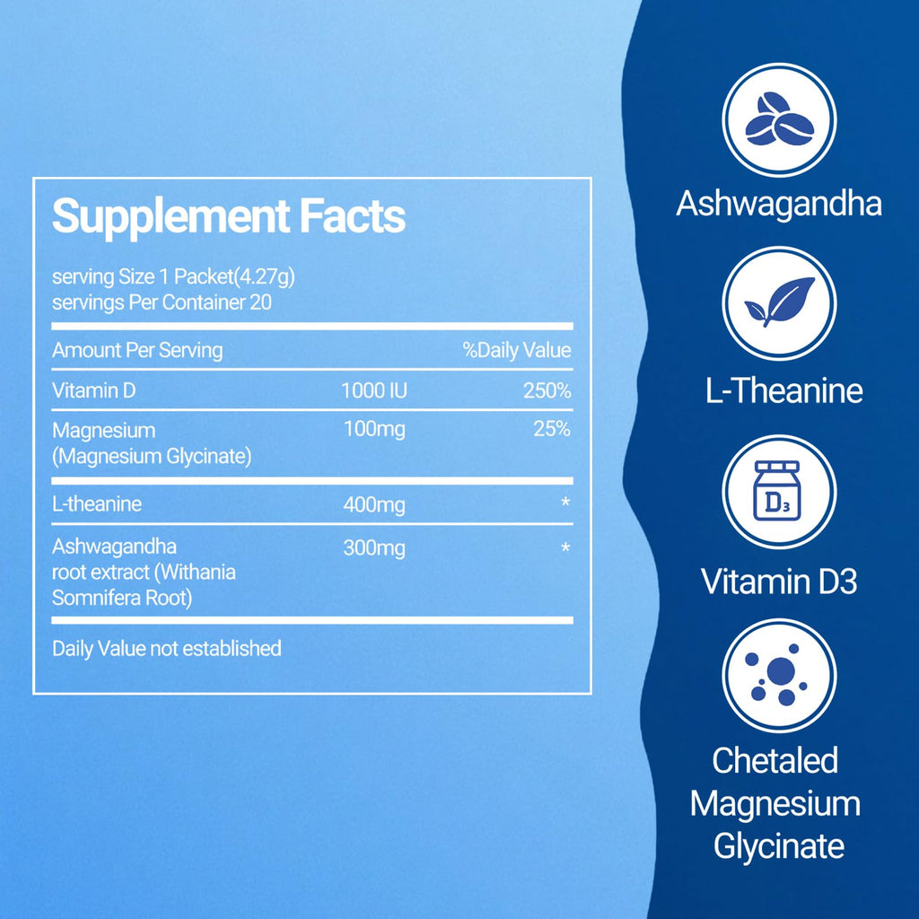 Advanced Calm Cortisol-Drinking Mix with Magnesium Glycinate & L-Theanine