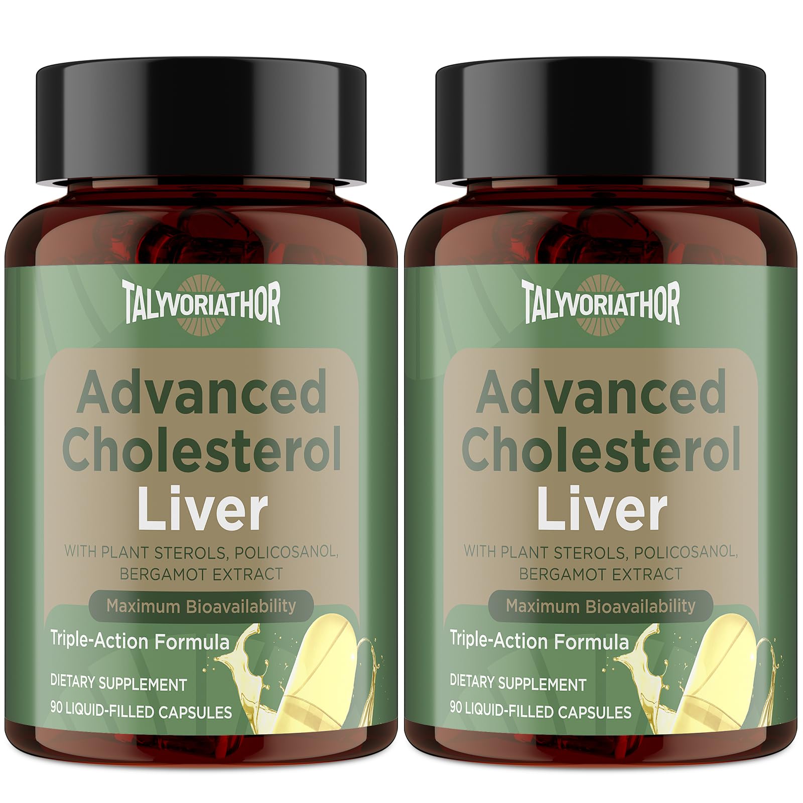 Talyvoriathor Advanced Cholesterol Support – Liquid-Filled Capsules with Plant Sterols, Policosanol & Bergamot