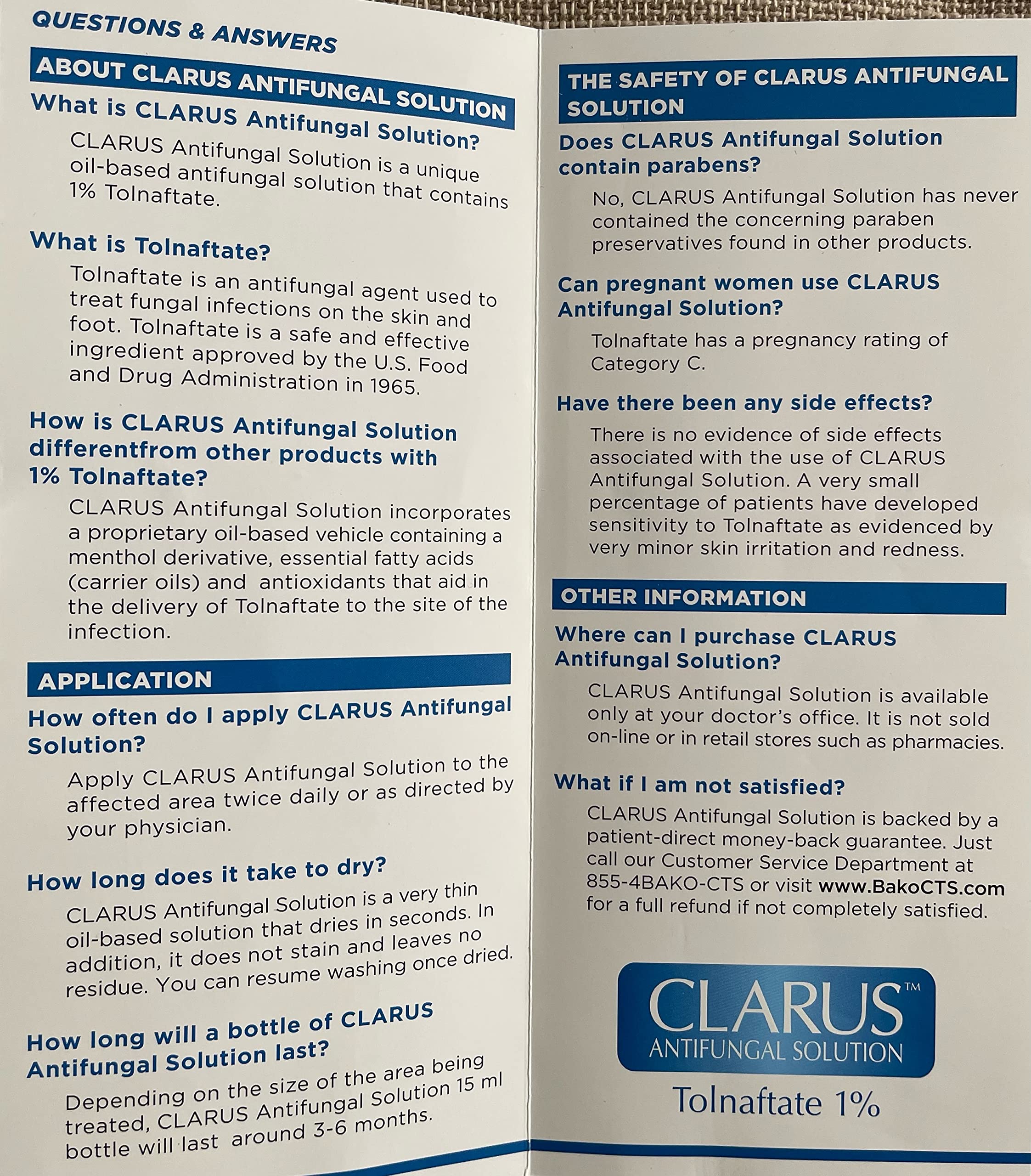 Clarus Solution Antifungal 1% – Advanced Footcare | 0.5 fl oz