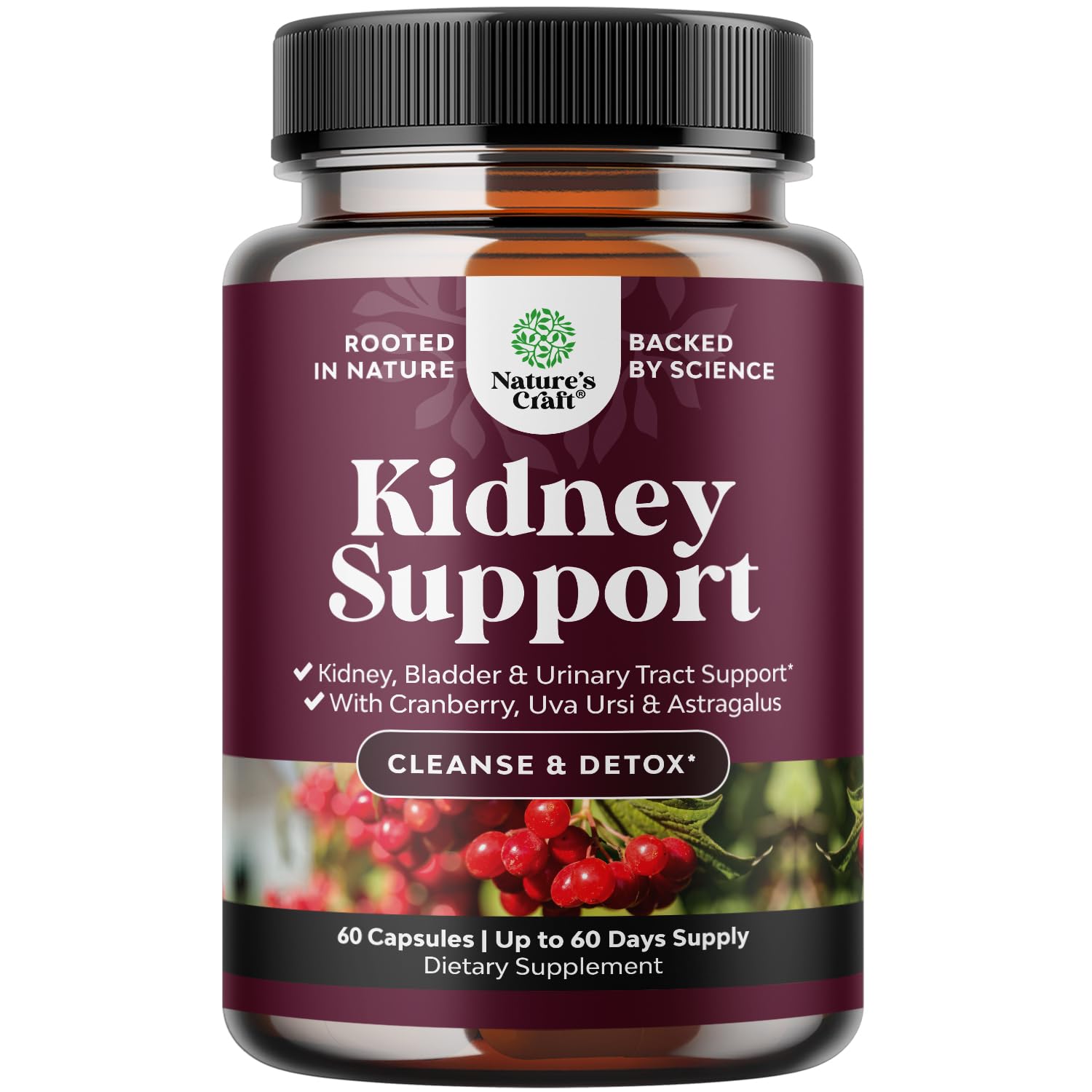 Advanced Kidney Support - Cranberry, Uva Ursi & Astragalus | 60 Capsules