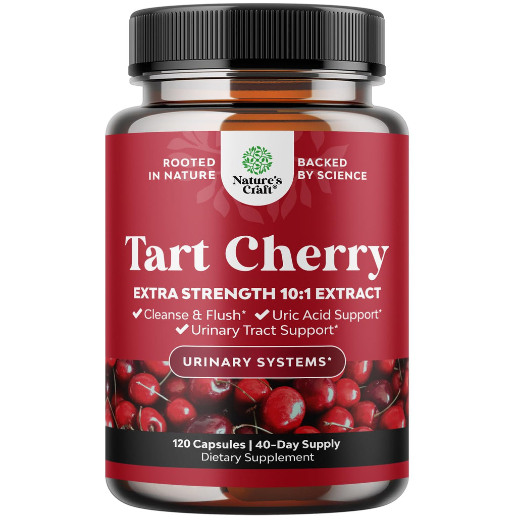 Advanced Tart Cherry Extract Capsules - 750mg | Uric Acid & Joint Support | 120 Count