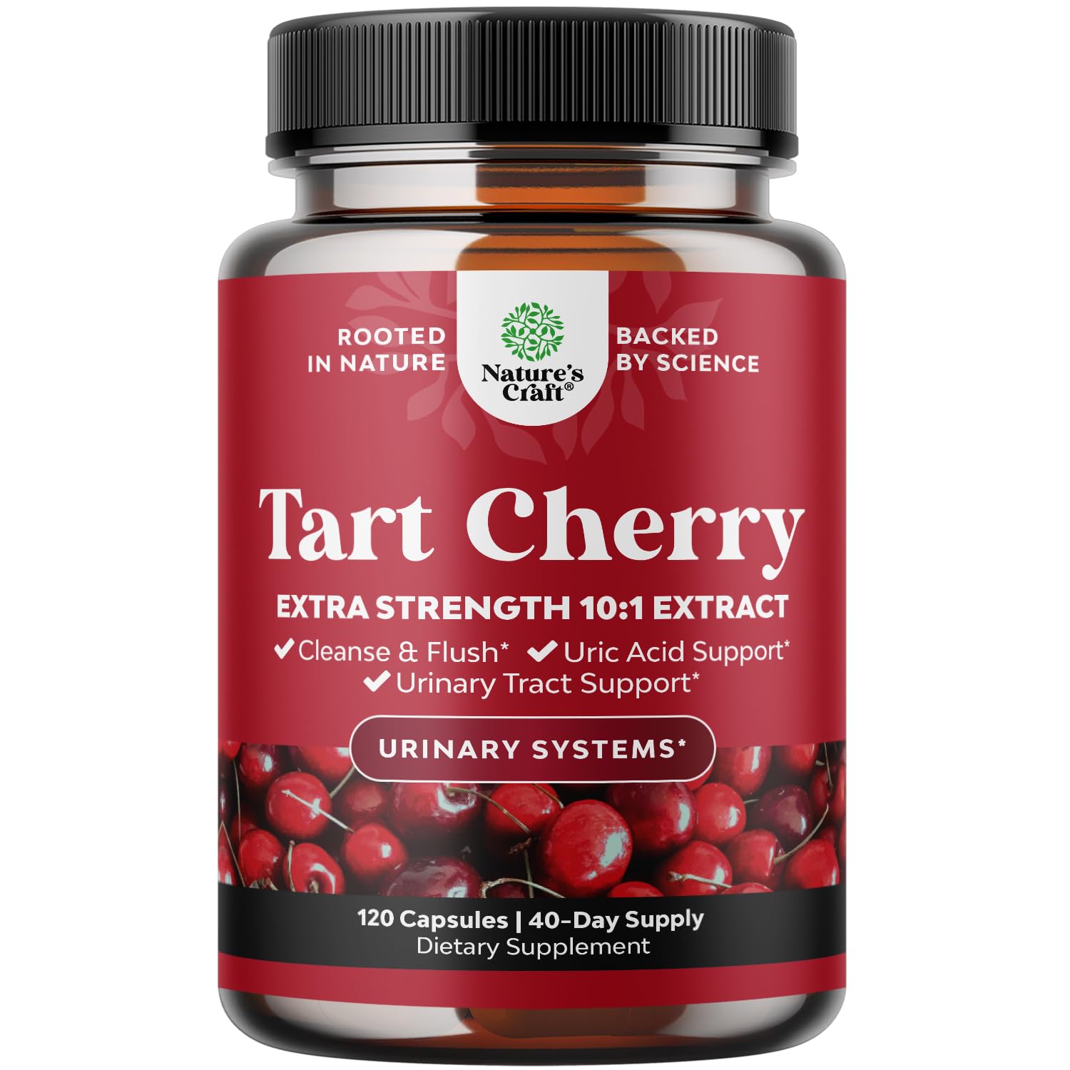 Advanced Tart Cherry Extract Capsules - 750mg | Uric Acid & Joint Support | 120 Count