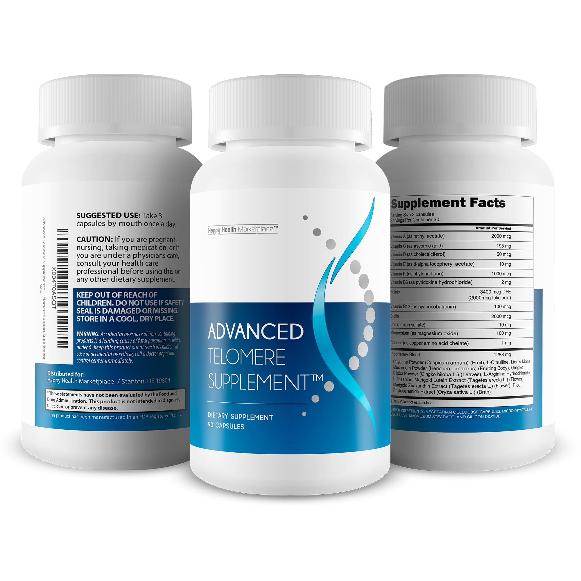 Advanced Telomere Support – Best Telomere Supplement for Anti-Aging, NAD Boost & Nrf2 Activation