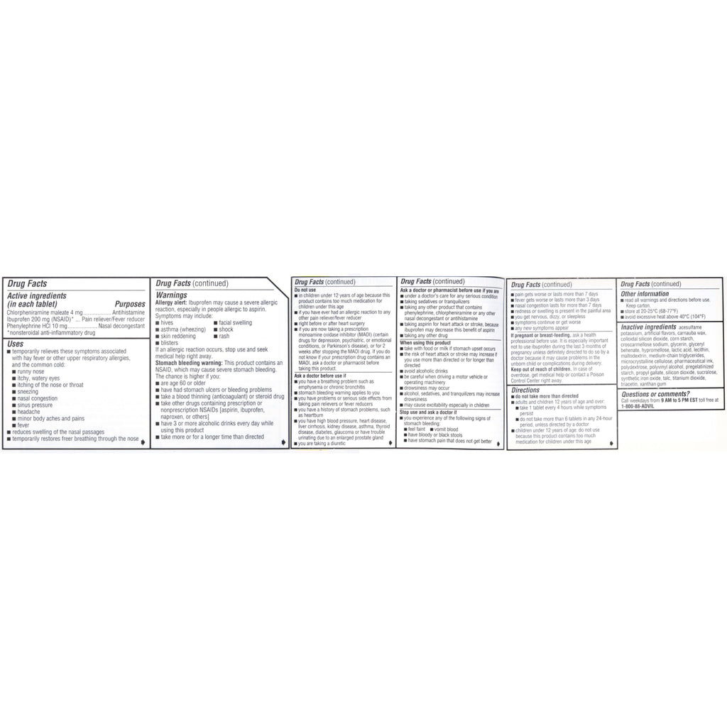 Advil Allergy and Congestion Relief Tablets – Pain Relief, Fever Reducer & Allergy Support