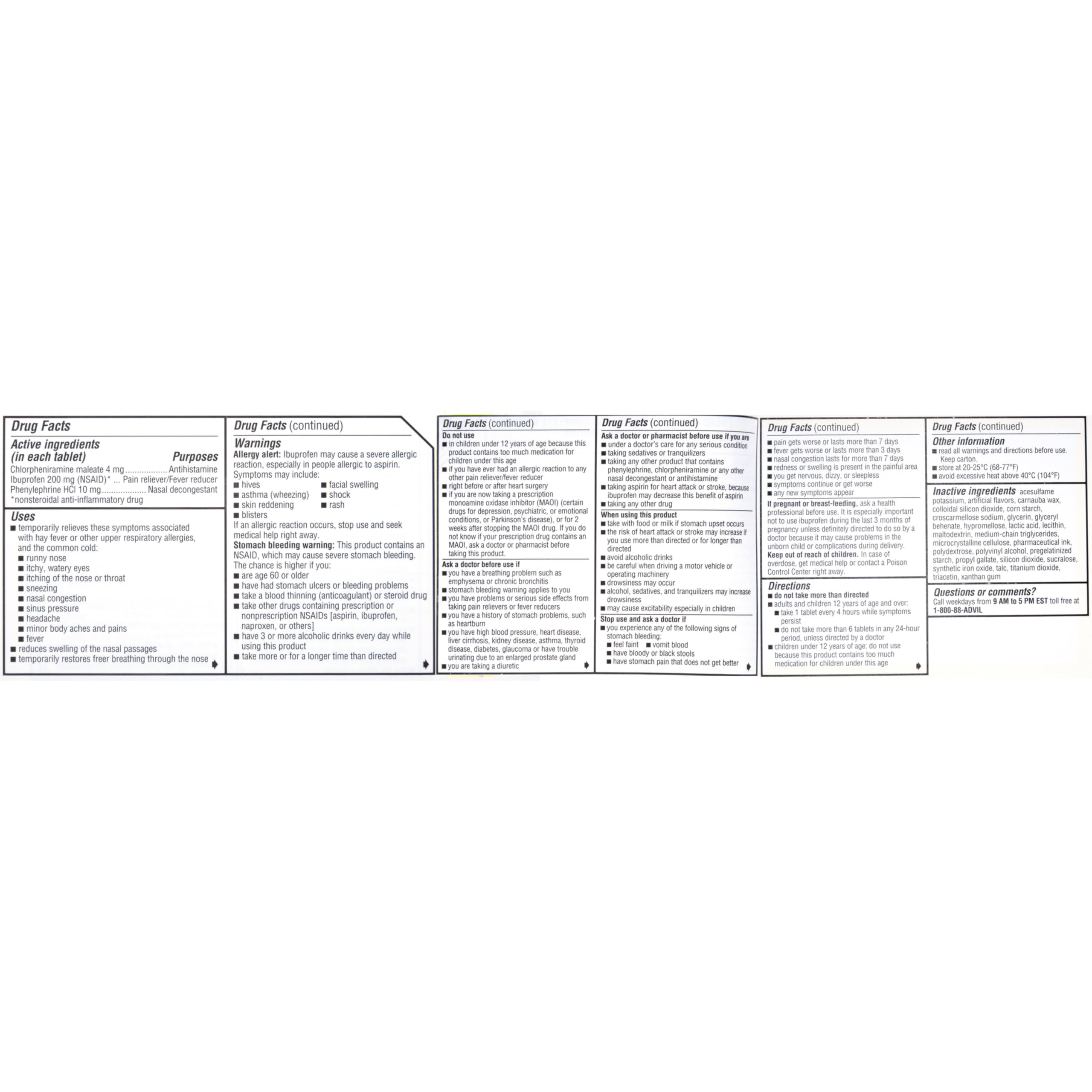 Advil Allergy and Congestion Relief Tablets – Pain Relief, Fever Reducer & Allergy Support
