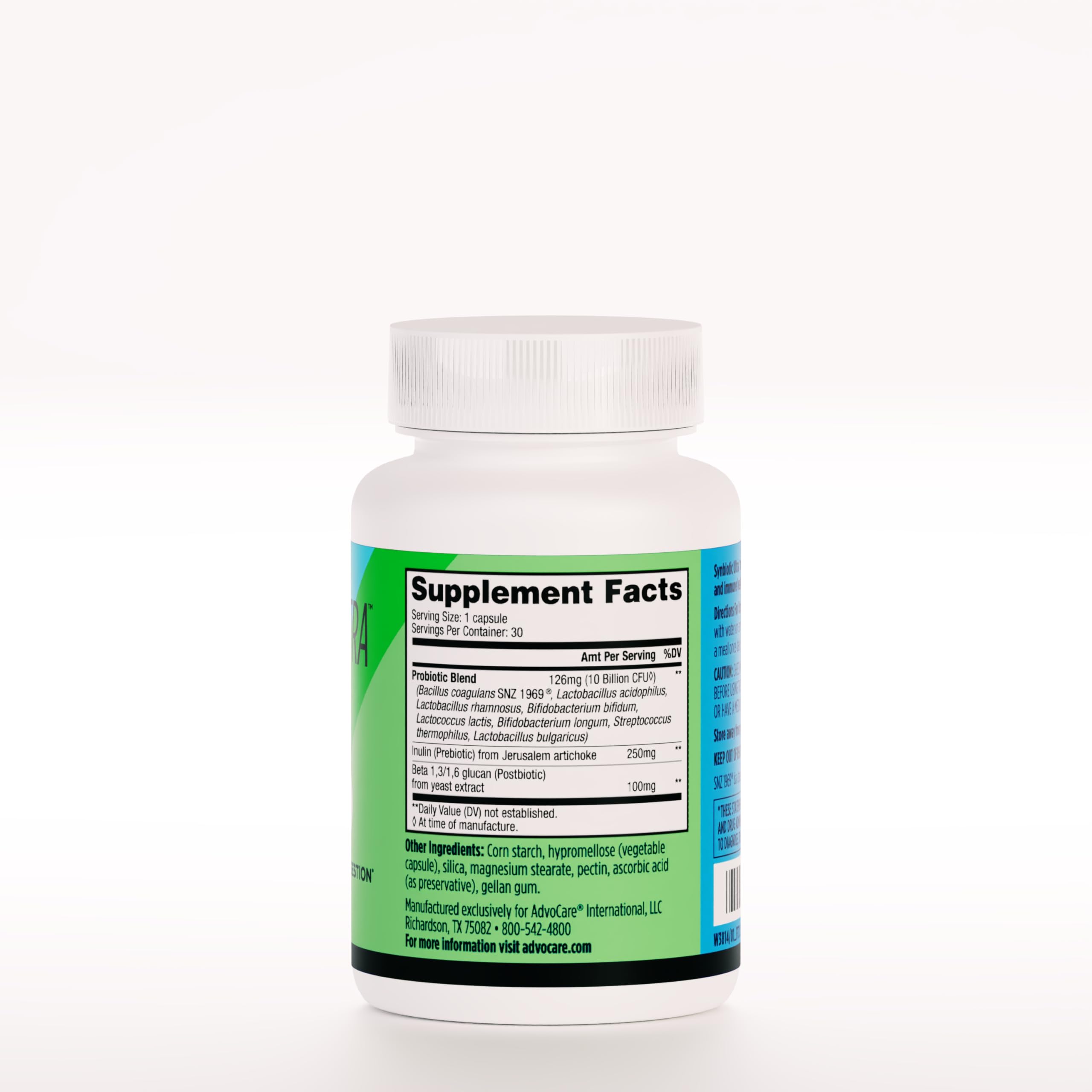 AdvoCare Synbiotic Ultra – Digestive & Immune Support (10B CFUs, 8 Probiotic Strains)