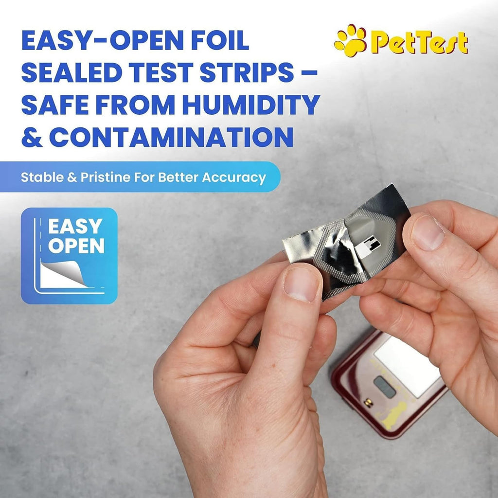 PetTest Painless Glucose Monitoring Kit for Dogs & Cats | Wireless PetLink+ Meter