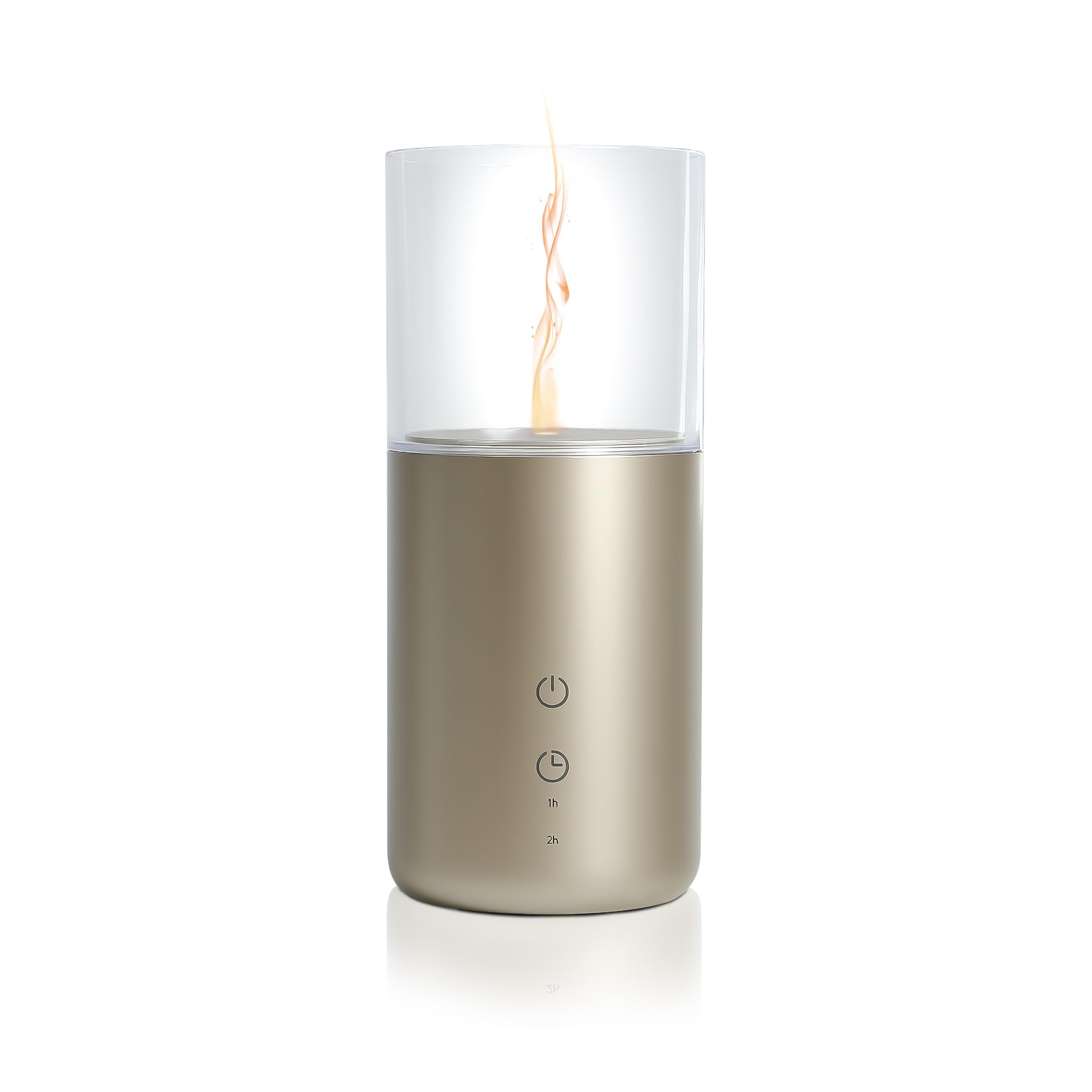 Aeeteek Essential Oil Diffuser – Candlelight Flame, Cordless 32ml with Night Light