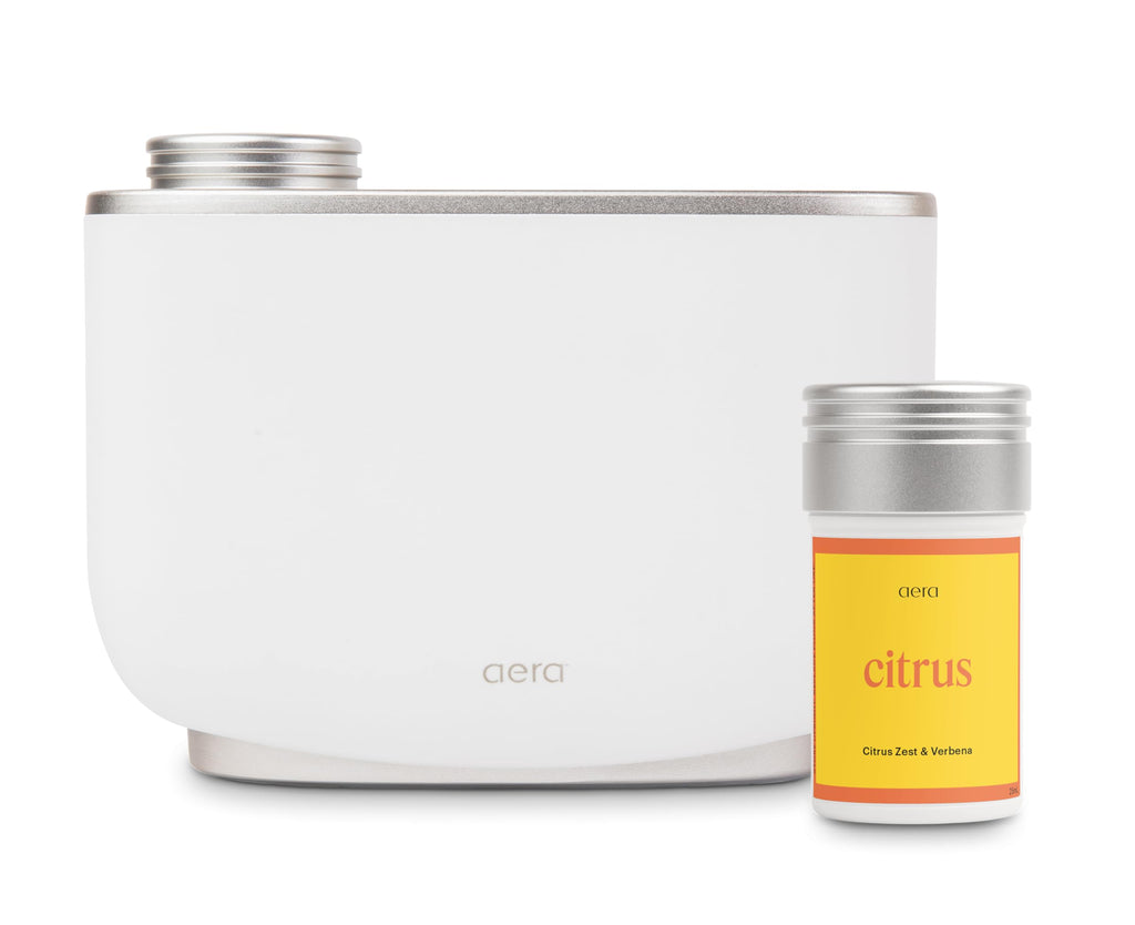 Aera Waterless Essential Oil Diffuser + Citrus Refill for Large Rooms (500–1000 sq ft) | Alexa & App Control